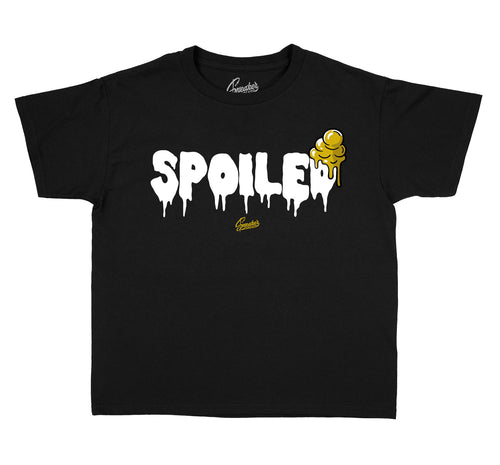 kids tees matching the Jordan 1 black gold collection 