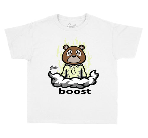 Yeshaya yeezy sneaker collection has matching kids shirt collection 
