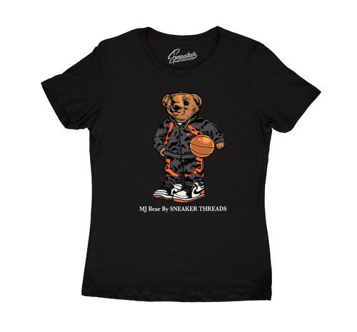 Womens - Electro Orange 1 MJ Bear Shirt