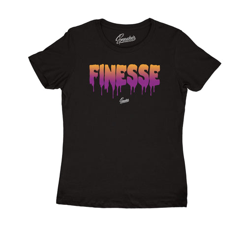 Collection of shirts designed for women match sneaker Jordan 4 rush violet 