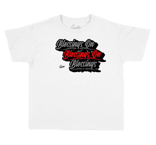 kid t shirt collection made to match the Jordan 12 dark grey kids sneakers perfect