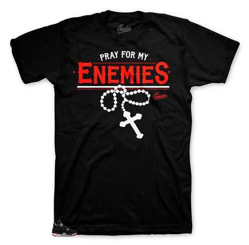 Enemies shirt to match Jordan 4 Bred shoe release