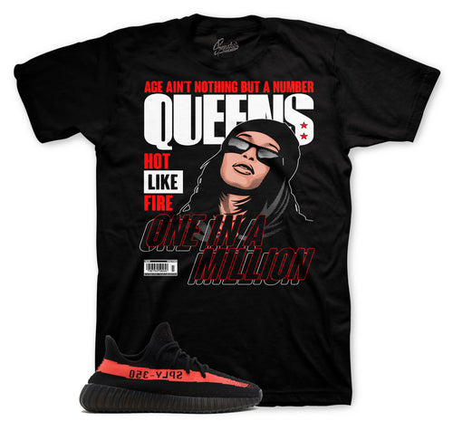 Yeezy Red Strip 350 matching t shirts | Matching Outfit