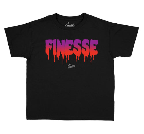 Jordan Kids Finesse shirt to match Black Gloss 7's