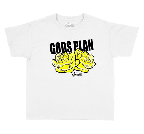 Kids sneaker tees match Jordan 6 citron tint shoes