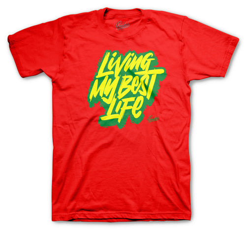 Shirt collection designed to match the Jordan 4 rasta sneaker collection 