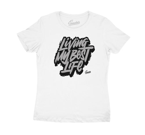 Ladies shirts created to match the Jordan 11 metallic silver sneaker collection 