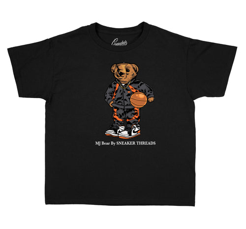 Kids - Electro Orange 1 MJ Bear Shirt