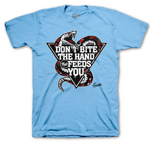 T shirt collection to match the Jordan 4 uni blue sneaker collection 