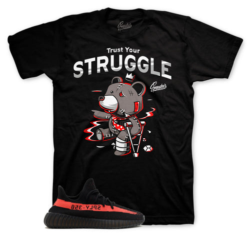 Yeezy Red Strip 350 matching t shirts | Matching Outfit