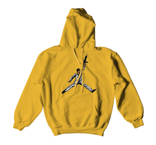 hoody to match Jordan 9 uni gold sneaker collection 