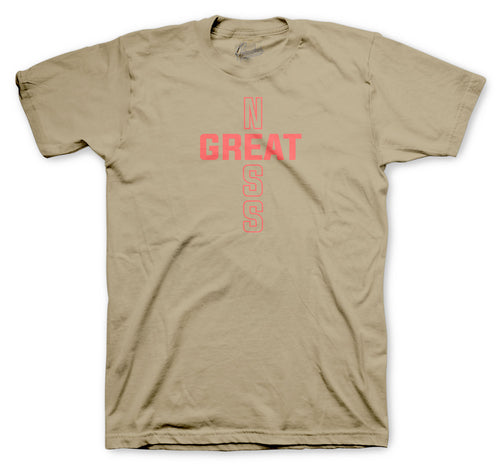 350 Sand Taupe Greatness Cross Shirt