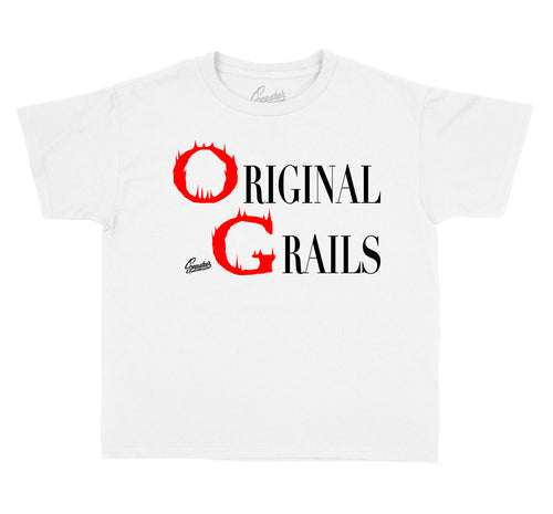 Jordan 5 Fir Red Sneaker collection matching with kids tee collection 