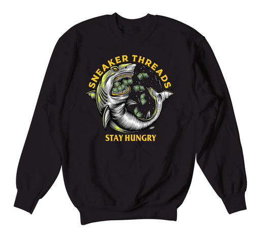 Crew Neck sweaters matching Jordan 1 volt gold sneaker 