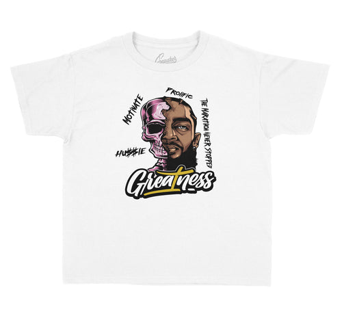 kids t shirt collection to match with Jordan 6 gold hoop sneaker collection 