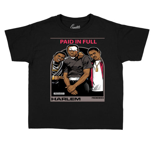 Jordan 4 haze taupe sneaker collection to match with kids tees