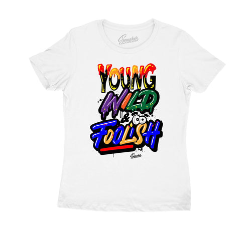 Womens tees collection matching the Jordan 2 multicolor sneakers