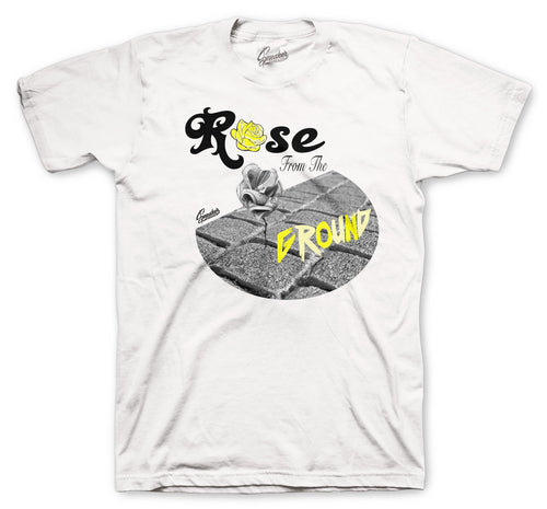 Retro 6 Citron Tint Ground Rose Shirt