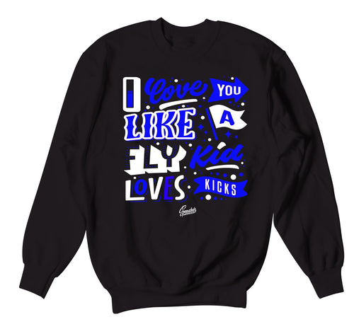 sweater collection designed for men designed to match Jordan 9 racer blue retro sneakers
