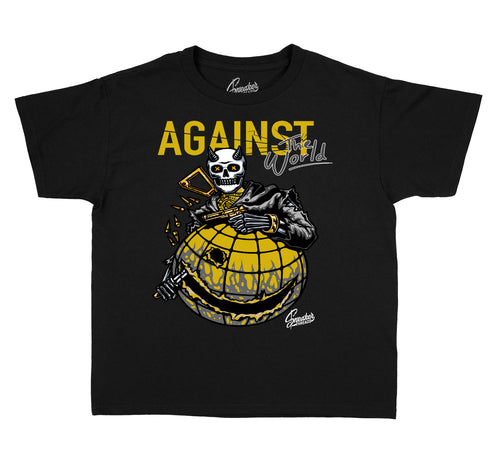 Kids tee matching with Jordan 1 black gold sneaker