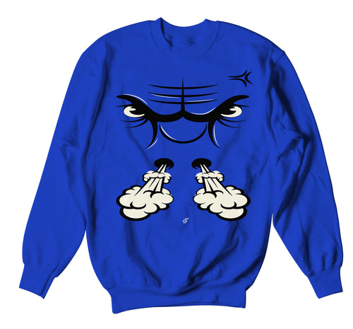 Retro 13 Hyper Royal Raging Face Sweater