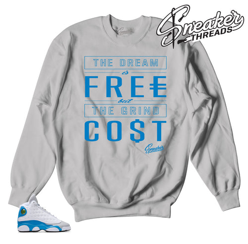 Sweaters match Jordan 13 italy blue shoes.