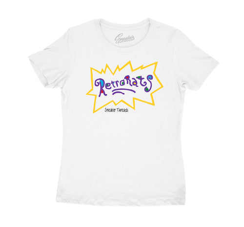 Womens sneaker tees match retro 13s playground perfectly.