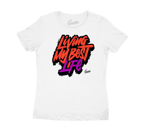 Jordan 7 Black Gloss Living my Best Life shirt for women 
