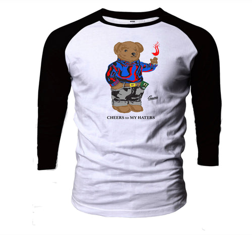 Retro 4 What The Four Cheers Bear Raglan