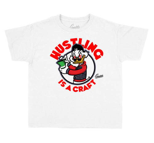 Kids tee matching the Jordan 3 denim fire sneaker