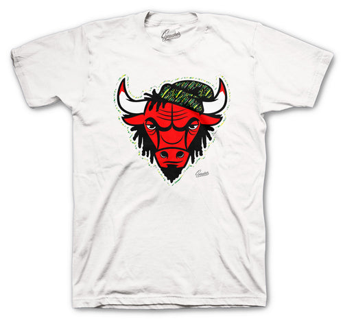 Mens shirt collection designed to match the Jordan 4 Rasta sneaker collection 
