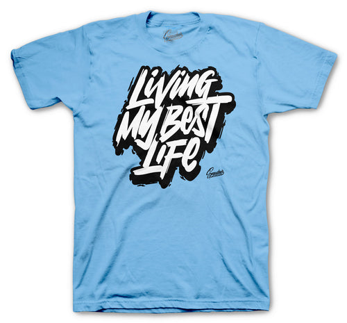 Uni Blue Jordan 4 sneaker collection to match mens tee collection 