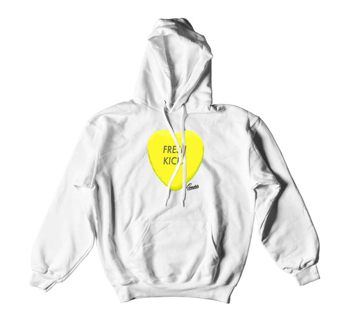 Retro 6 Citron Tint Candy Heart Hoody