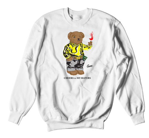 Retro 6 Citron Tint Cheers Bear Sweater