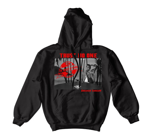 hoody collection designed to match perfectly with the Jordan black quilted 14s