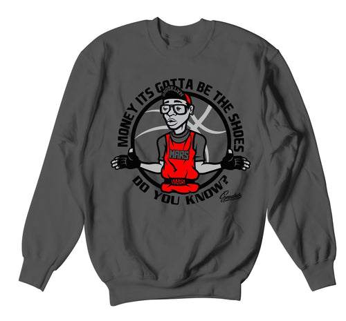 crewneck sweater collection designed to match the Jordan 14 black ferrari sneakers 