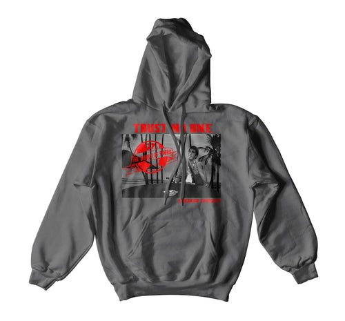 Jordan 12 dark grey sneaker collection designed to match the hoody collection 