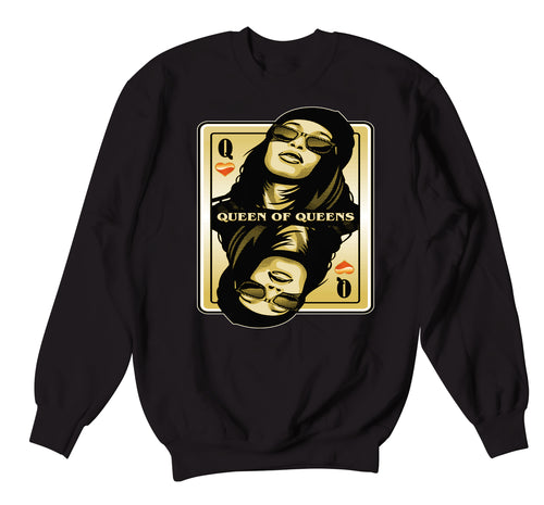 Retro 13 Gold Glitter Queen Of Queens Sweater