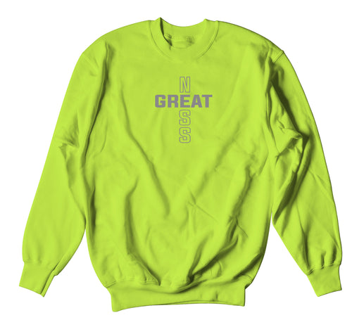 Sneaker collection Jordan 4 neon 95 matching crewneck sweaters