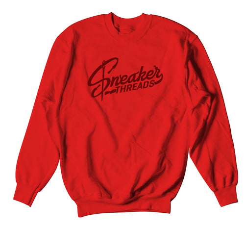 crewneck made to match the lebron red carpet 17s