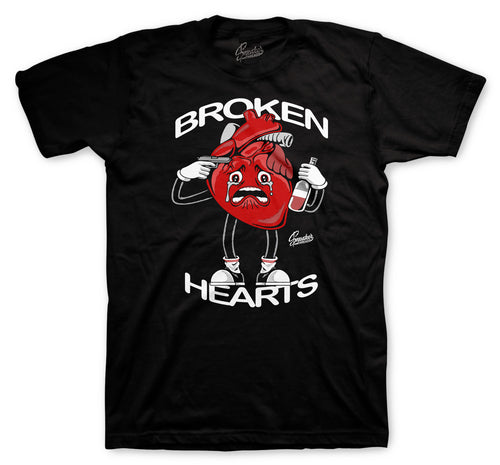 Retro 6 Carmine Broken Hearts Shirt