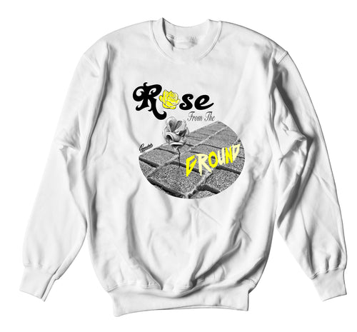 Retro 6 Citron Tint Ground Rose Sweater