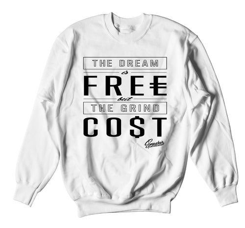 Crewneck collection designed to match the Foamposite Pro white black sneaker collection 