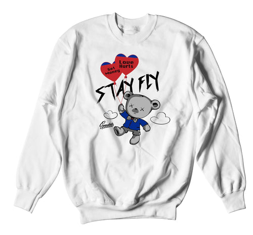 Jordan 4 loyal blue sneaker sweater match retro 4 shoes perfectly.