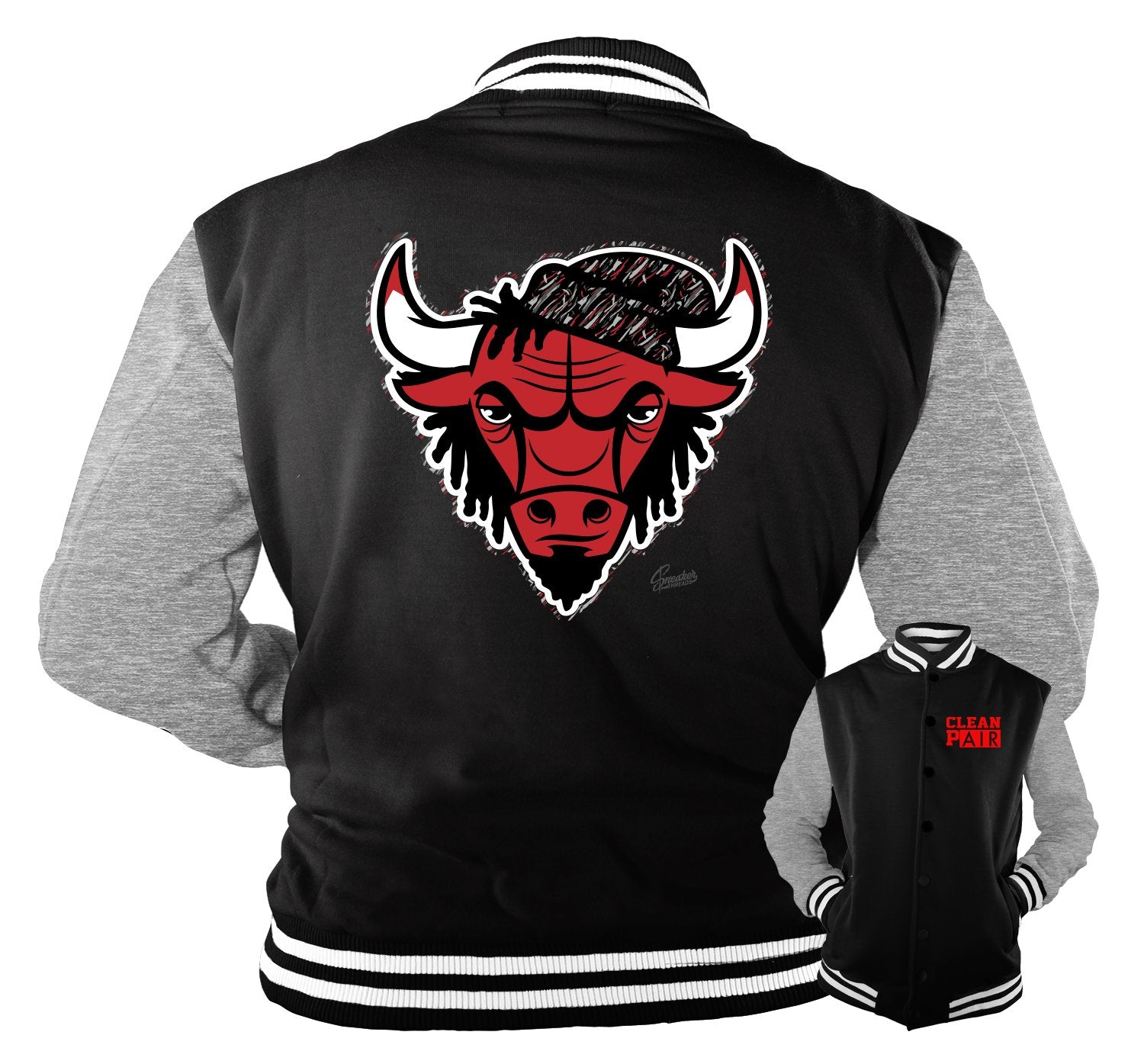 Nike Mens Satin Bred Chicago Bulls Jacket,Black Red,X-Large