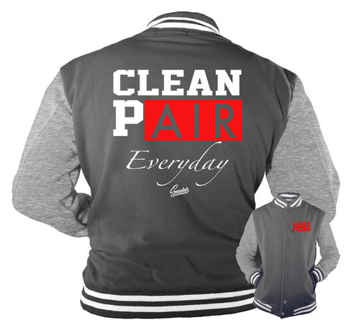 Jordan 12 Dark Grey Collection matching jackets varsity 