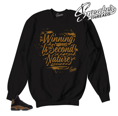 Sweaters match Jordan 13 olive shoes | Sneaker sweaters.