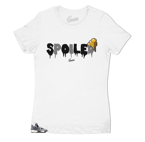 women's shirts are designed to match the Jordan 4 retro cool grey sneakers