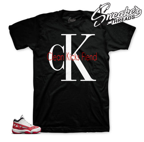 Jordan 11 IE fire red shirts match | Official matching clothing and tees.