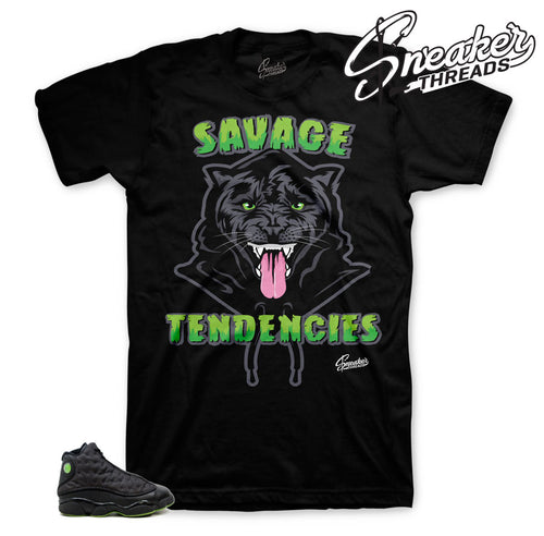 Jordan 13 altitude tee shirts match retro 13 altitude shoes.